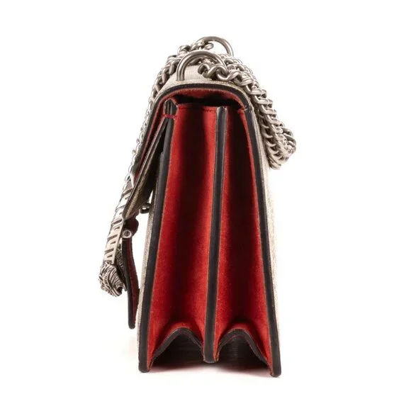 Gucci Dionysus Beige Red Supreme Canvas Shoulder Bag - Picture 3 of 10